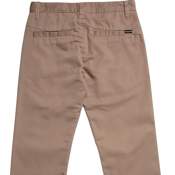 NWT VOLCOM BIG BOYS VMONTY RIGID PANTS YOUTH  - KHAKI Size 23 (10S 10 SLIM) - Picture 2 of 4